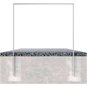 Lean-on hoop of flat bar steel | 50 x 12 mm | without cross bar | total width: 750 mm | hot-dip galvanized